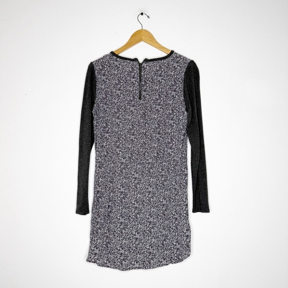 Lou & Grey Black White Print Long Sleeve Dress Size Small - Picture 2 of 6